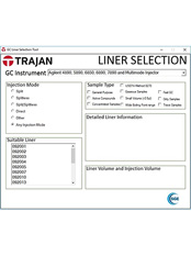 SGE GC Inlet Liners Selection Tool