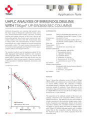 UHPLC Anaysis of Immunoglobulins with TSKgel UP-SW3000 SEC Columns