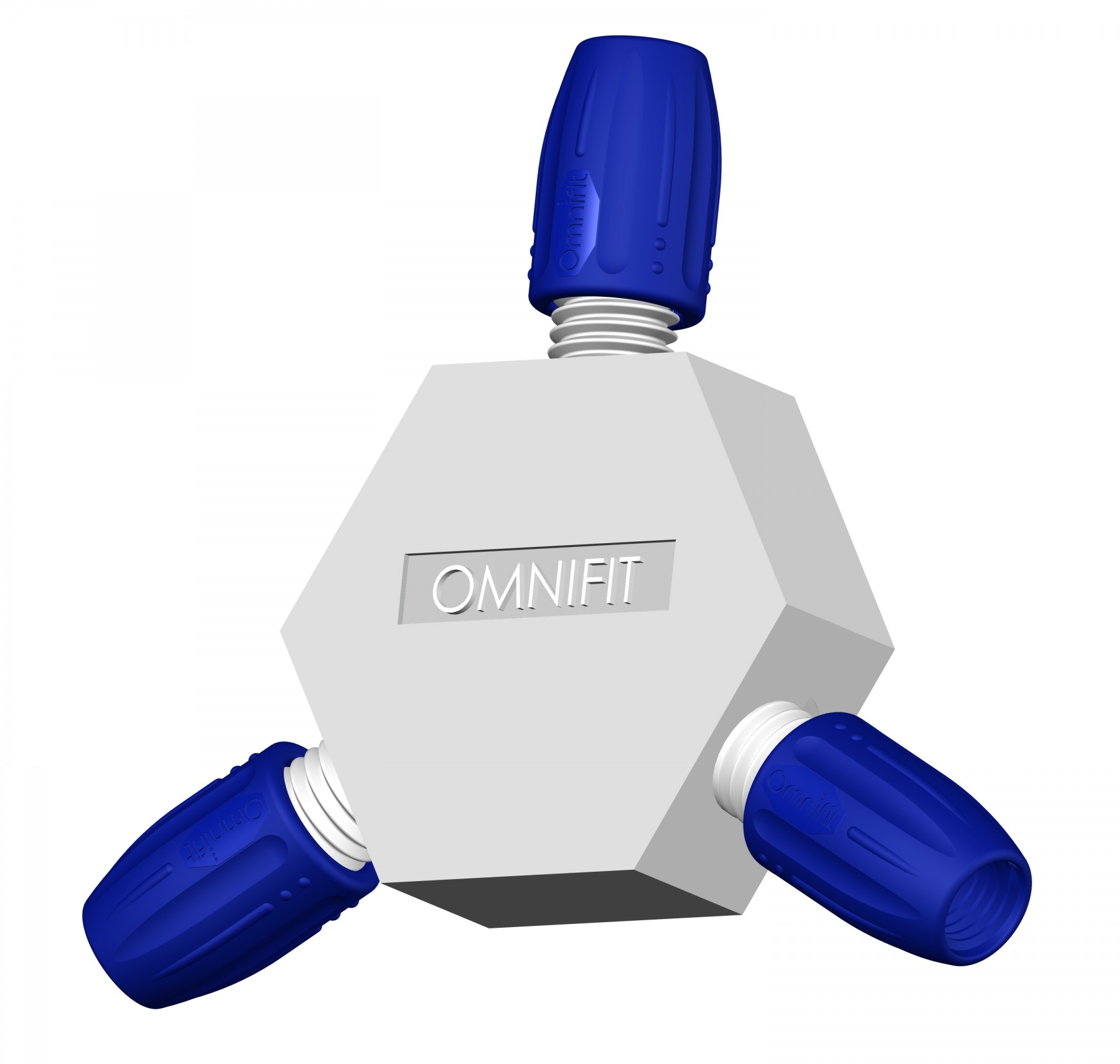 Adapters & Connectors: Connector, 3-way (Hex)