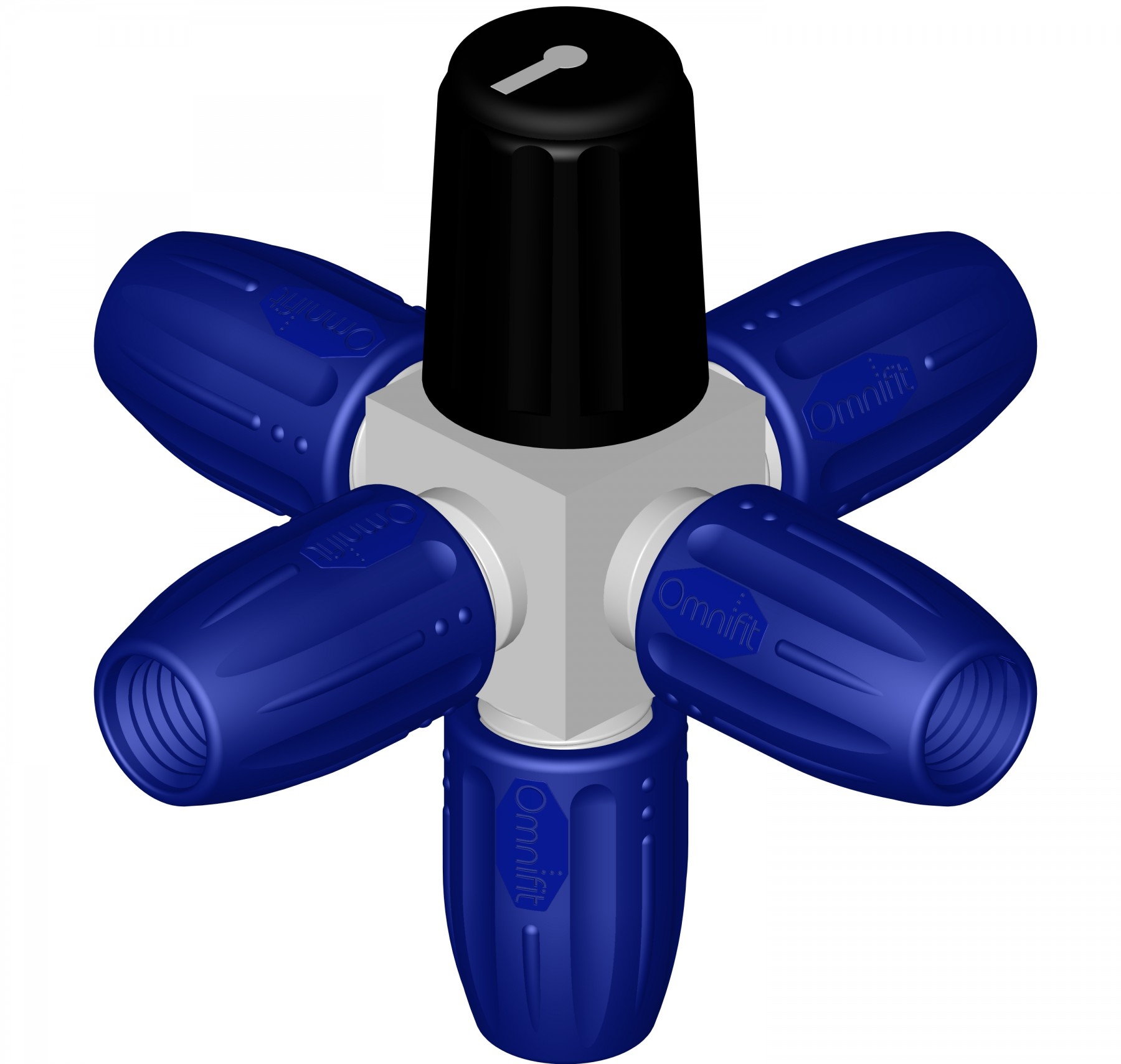 Omnifit Labware (Diba) Low Pressure Valves: Valve, 5-port 5 position, selection