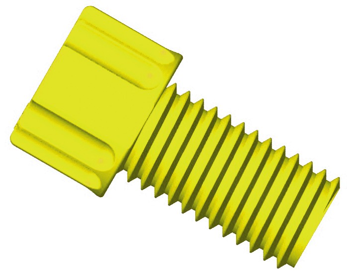Gripper Fitting Nuts, 1/16" OD Tubing, 1/4"-28 Flat Bottom, Yellow