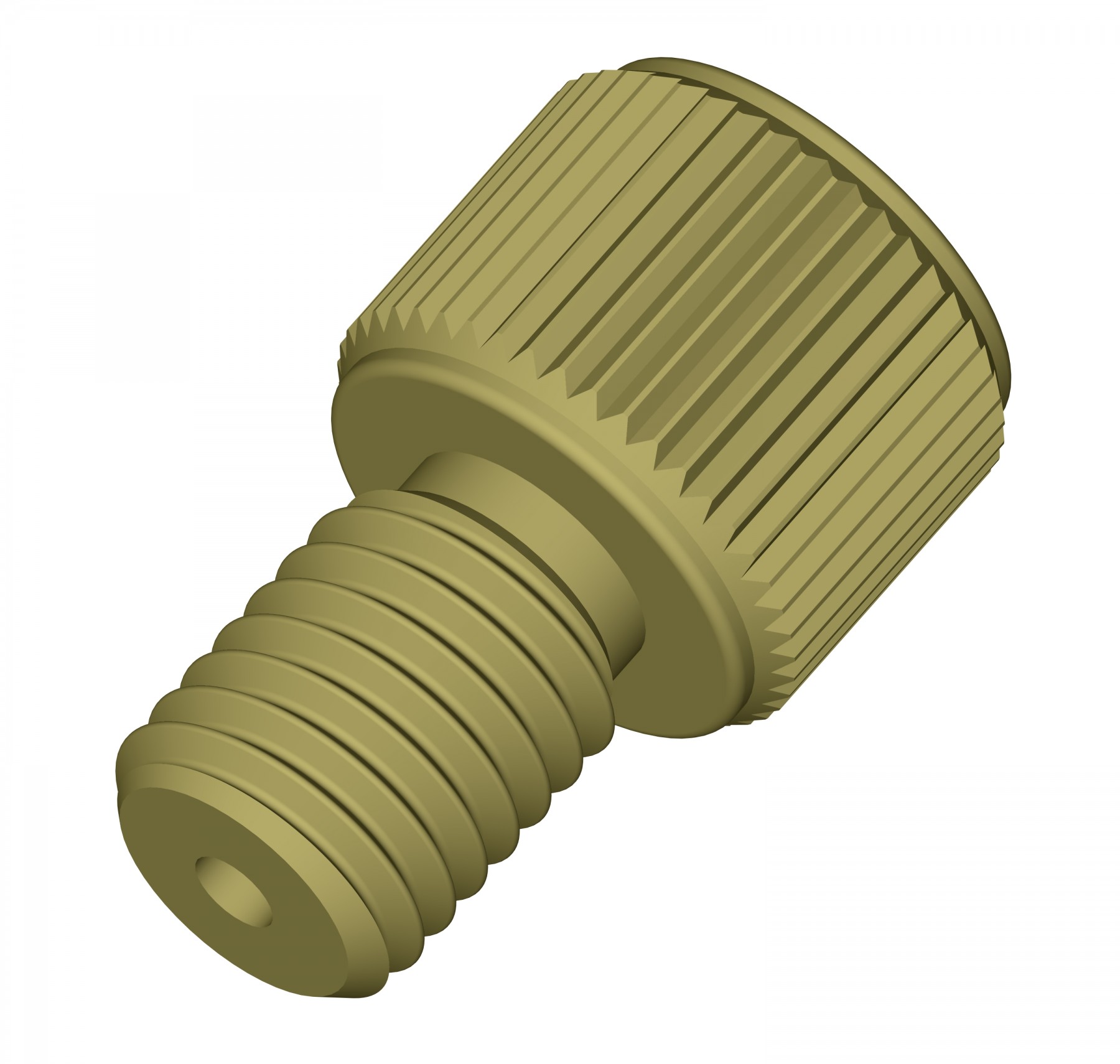 Gripper Fitting Nut, 1/16" OD Tubing, 1/4"-28 Flat Bottom, Natural