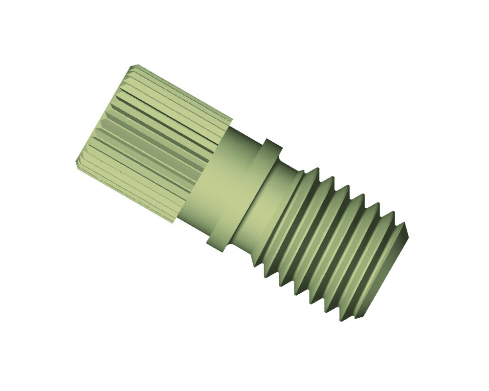 Gripper Fitting Nut, 1/8" OD Tubing, 1/4"-28 Flat Bottom, Natural