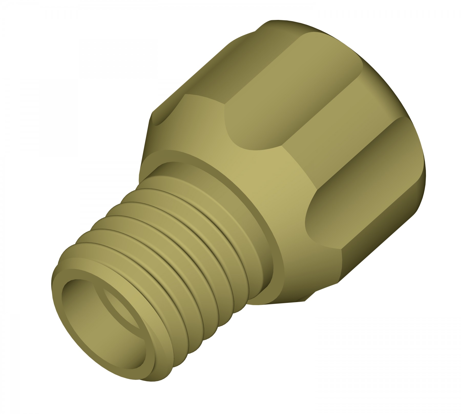 Omnilok Type-S Fitting Nut, 1/8" OD Tubing, 1/4"-28 Flat Bottom, Natural