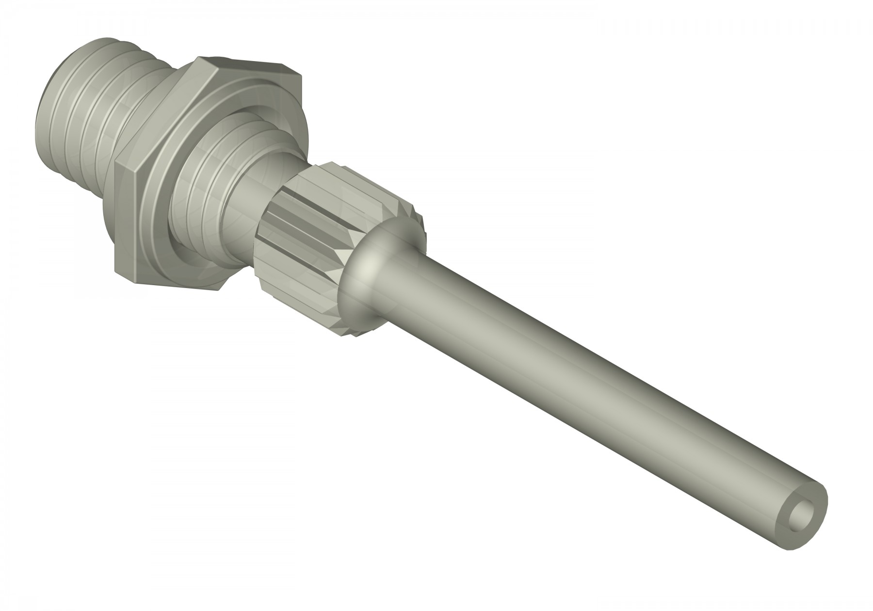 Adapters & Connectors: Adaptor, 1/4"-28 (Male) to Pipe 1/8" (3.2mm)