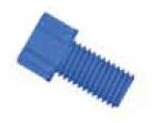 Inverted Cone Fitting Nut, 1/16" OD Tubing, 1/4"-28 Flat Bottom, PP