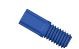 Inverted Cone Fitting Nut, 2.0-1/8" OD Tubing, 1/4"-28 Flat Bottom, PP, Blue