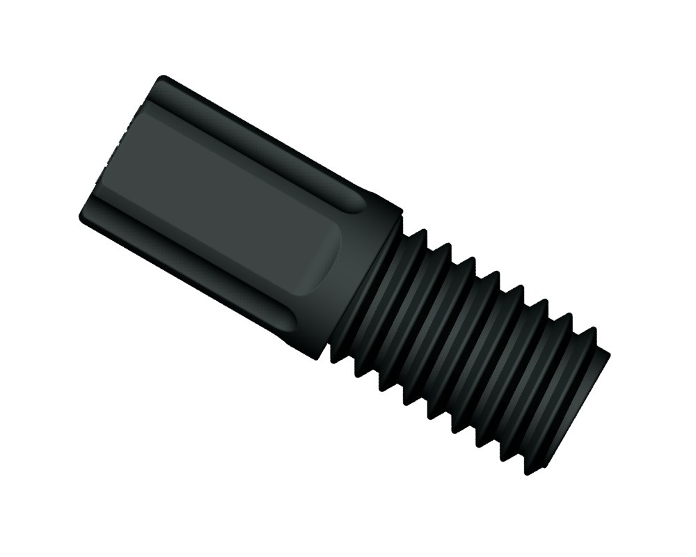 Omnilok Type-S Fitting Nut, 1/16" OD Tubing, M6 Flat Bottom, Black