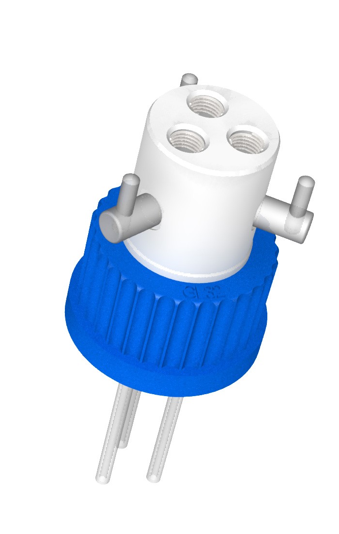 Diba Labware: Q-SERIES CAP, GL32, 3 PORTS + VALVES