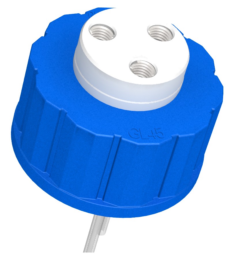 Diba Labware: Q-SERIES CAP, GL45, 3 PORTS