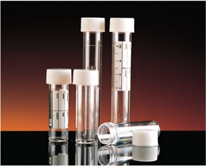 Blood Collection Vial 10ml Polystyrene with White Screw Cap