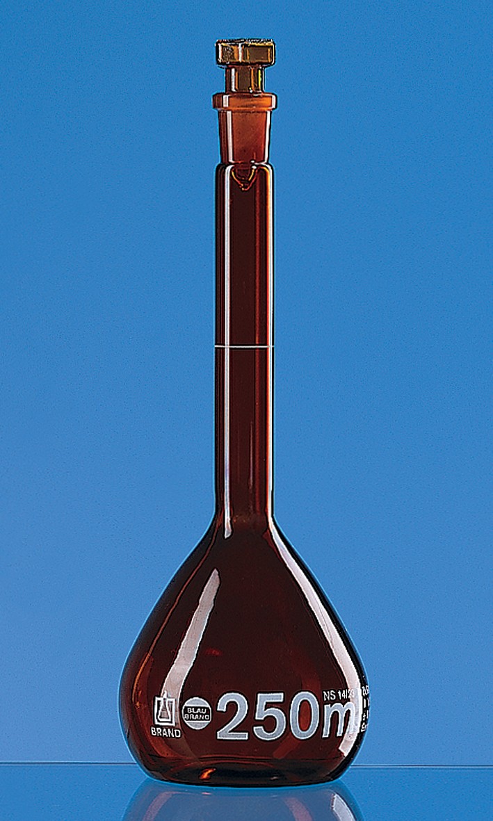 Brand: Vol. flask BLAUBRAND A conf.cert.