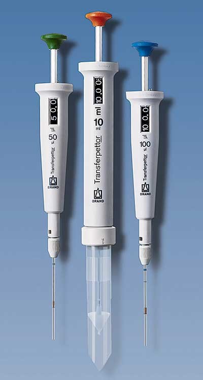 Brand: Pipettes: Transferpettor Fix type, conf. certified, 1 µl, with glass capillaries