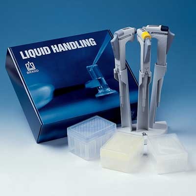Brand: Pipettes: PipSet Transferpette, Dig. IVD, consisting of: 3 x TFP 0.5-1000 µl + tips/rack
