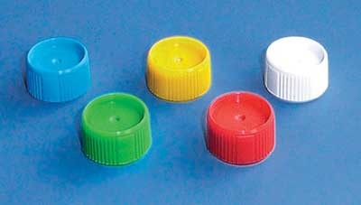 Brand Screw cap, PP, IVD, non-sterile, with silicone seal, blue
