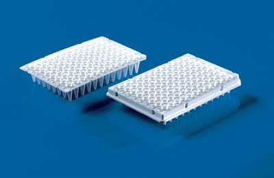 Brand: PCR Products: Plate, PCR 96-well PCR plate, white, for qPCR 0.2 ml half skirt elevated Wells