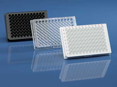 Brand: Microplates: Microplate:  CellGrade prem 96 Well PS, Std black Flat well 350ul
