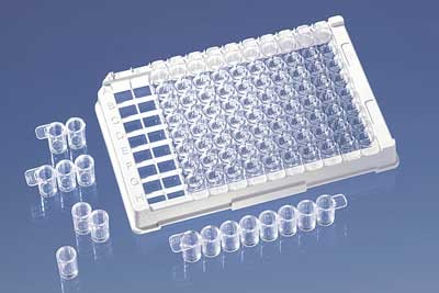 Brand: Microplates: Strip micropl.w.grid 96-well(12 str.xF8) PS, transparent  350 µl PureGrade MB