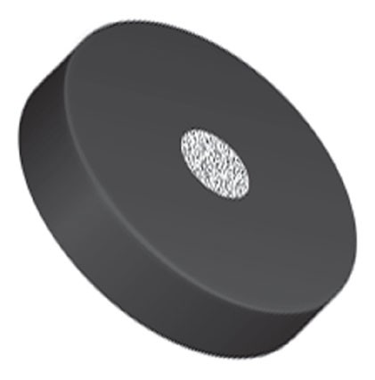 Filters & Frits: Stainless Steel Frit in PEEK Ring, Natural/Black, 0.5µm, 0.062 Frit OD, 0.250 Ring OD