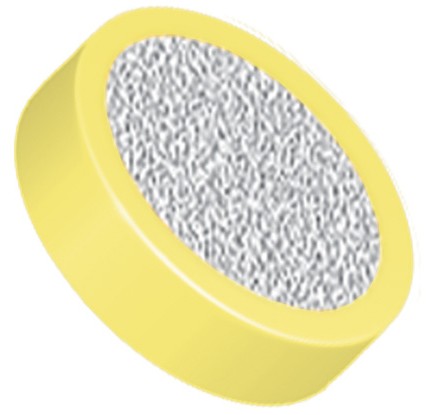 Filters & Frits: Titanium Frit in PCTFE Ring, Natural/ Red, 2µm, 0.188 Frit OD, 0.254 Ring OD