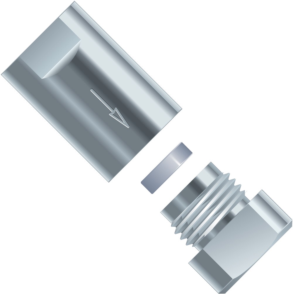 Filters & Frits: Inline Solvent Filter, with SST Frit, 20Âµm, SST