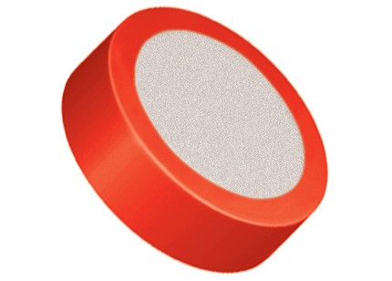 Filters & Frits: Titanium Frit in PCTFE Ring, Natural/ Yellow, 0.2µm, 0.188 Frit OD, 0.247 Ring OD