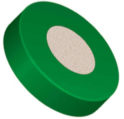 Filters & Frits: PEEKâ¢ Frit in PCTFE Ring, Natural, 2Âµm, 0.125â Frit OD / 0.250â Ring OD