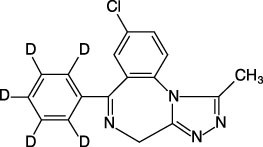 Cerilliant: Alprazolam-D5, 1.0 mg/mL