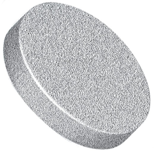 Filters & Frits: Stainless Steel Frit, Natural, 2µm, 0.375 (0.95cm) Frit OD
