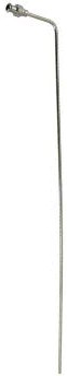 QLA Dissolution Sampling Cannula: 15" Bent 316 SS 1/8" OD Cannula with SS Luer Lock & PTFE sleeve for full flow/QLA "01" style filters