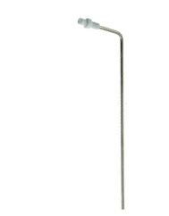 QLA Dissolution Sampling Cannula: 4.75" Bent 316 SS 1/8" OD Cannula with Kynar Luer Lock, Low Cost alternative
