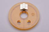 QLA Dissolution Vessel Covers: Amber Hinged Cover with Large Center Hole for Easy Basket Access