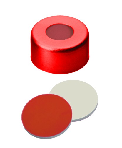 Discounted Vials and Caps: Crimp Cap 11mm, Red, Red
