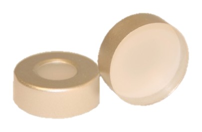 ST120/5N .125" (3MM) Thick natural PTFE/clear silicone inserted into 20mm silver aluminium crimp cap