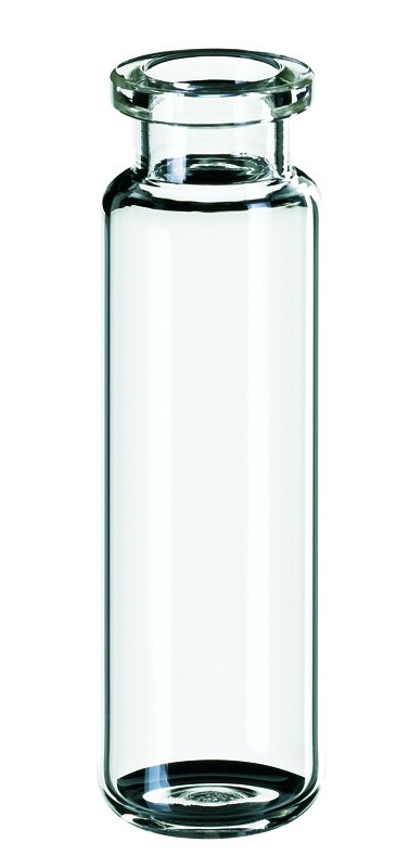 20ml Headspace-Vial, 75.5 x 22.5mm, clear glass, 1st hydrolytic class, DIN Crimp Neck, long neck, rounded bottom