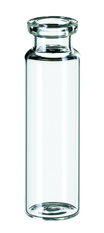20ml Headspace-Vial, 75.5 x 22.5mm, clear class, 1st hydrolytic class, DIN Crimp Neck, long neck, flat bottom