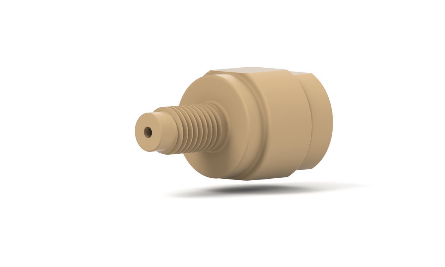 Flow & Pressure Control: Outlet Check Valve, from 1/4"-28 Flat Bottom (Male) to 1/4"-28 Flat Bottom (Female)