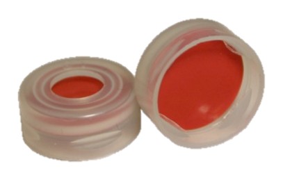 Snap Cap 11mm, Red PTFE / Silicone / Red PTFE Septa