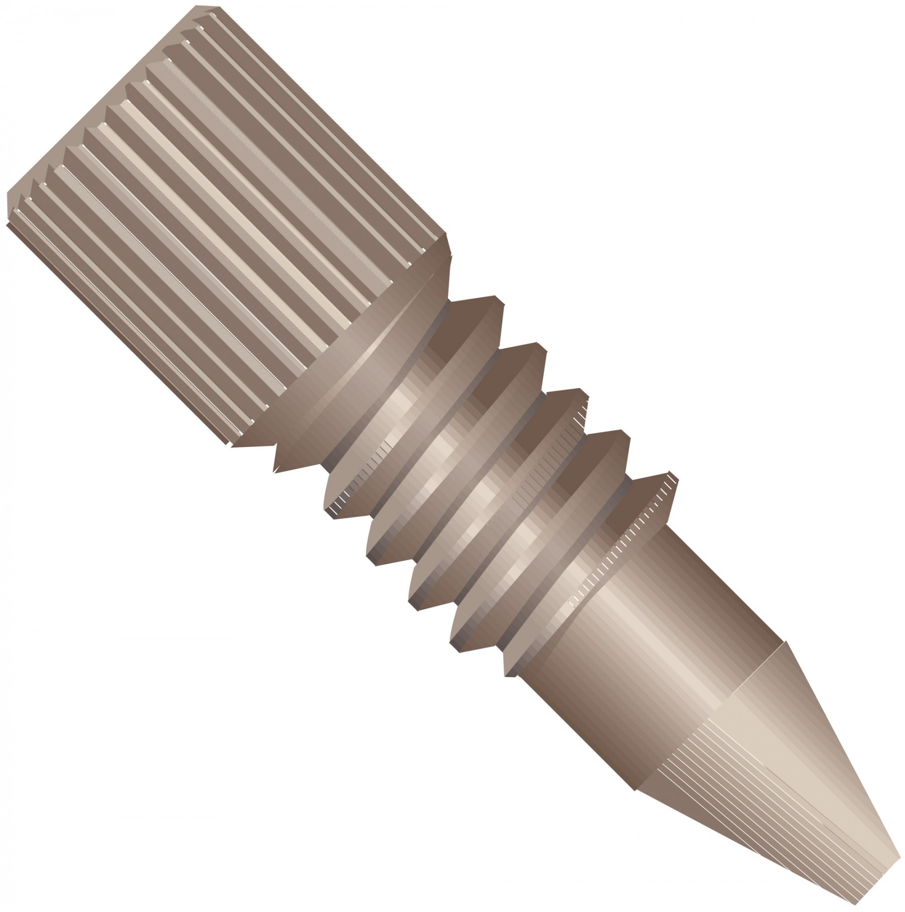 MicroTightÂ® Fitting, for MicroTightÂ® Tubing Sleeve (0.025"OD), 6-32 Coned, PEEKâ¢, Natural
