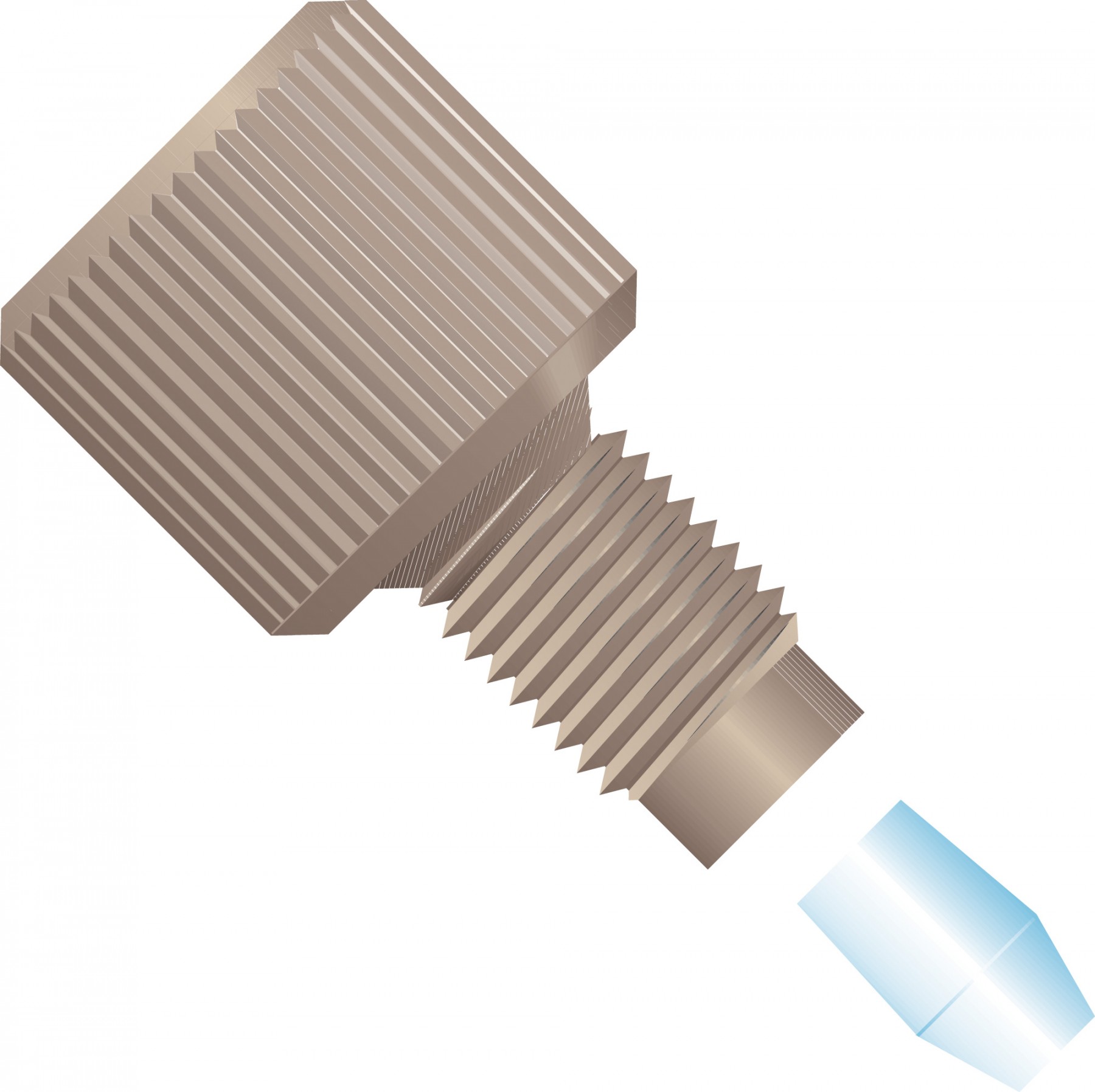 NanoTight, Fitting, 1/16" OD, 10-32 Coned, PEEK/ETFE (Natural/Natural), Short
