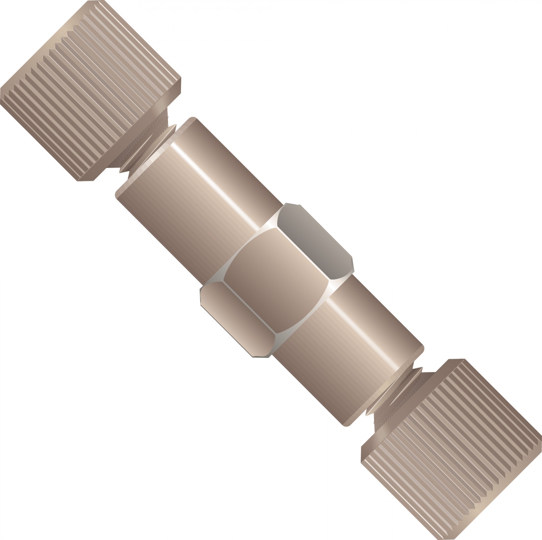 NanoTight, Fitting, 1/16" OD, 10-32 Coned, PEEK/ETFE (Natural/Natural), Short
