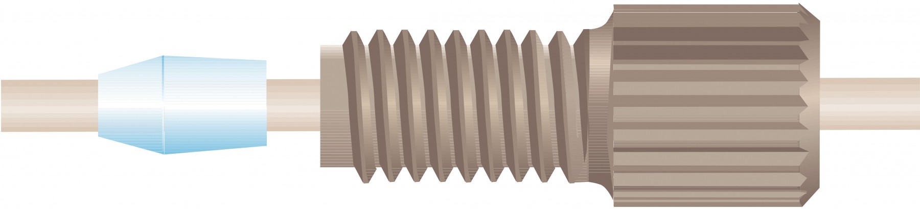NanoTightâ¢, Fitting, 1/16" OD, 10-32 Coned, PEEKâ¢/ETFE (Natural/Natural)