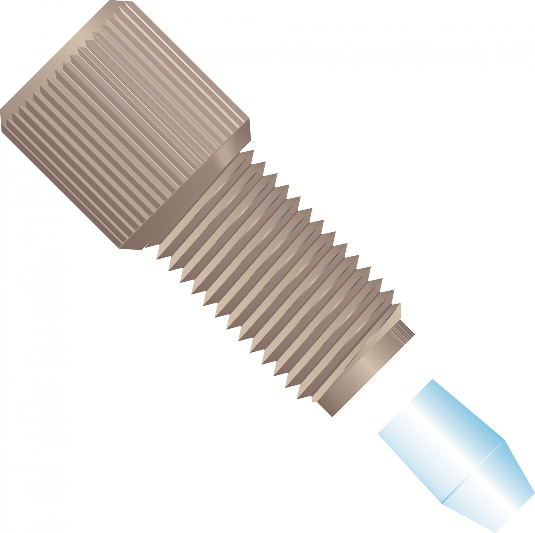 NanoTightâ¢, Fitting, 1/16" OD, 10-32 Coned, PEEKâ¢/ETFE (Natural/Natural)