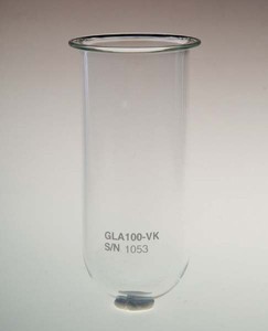 QLA Small Volume Dissolution: 100mL Clear Glass Vessel for Erweka