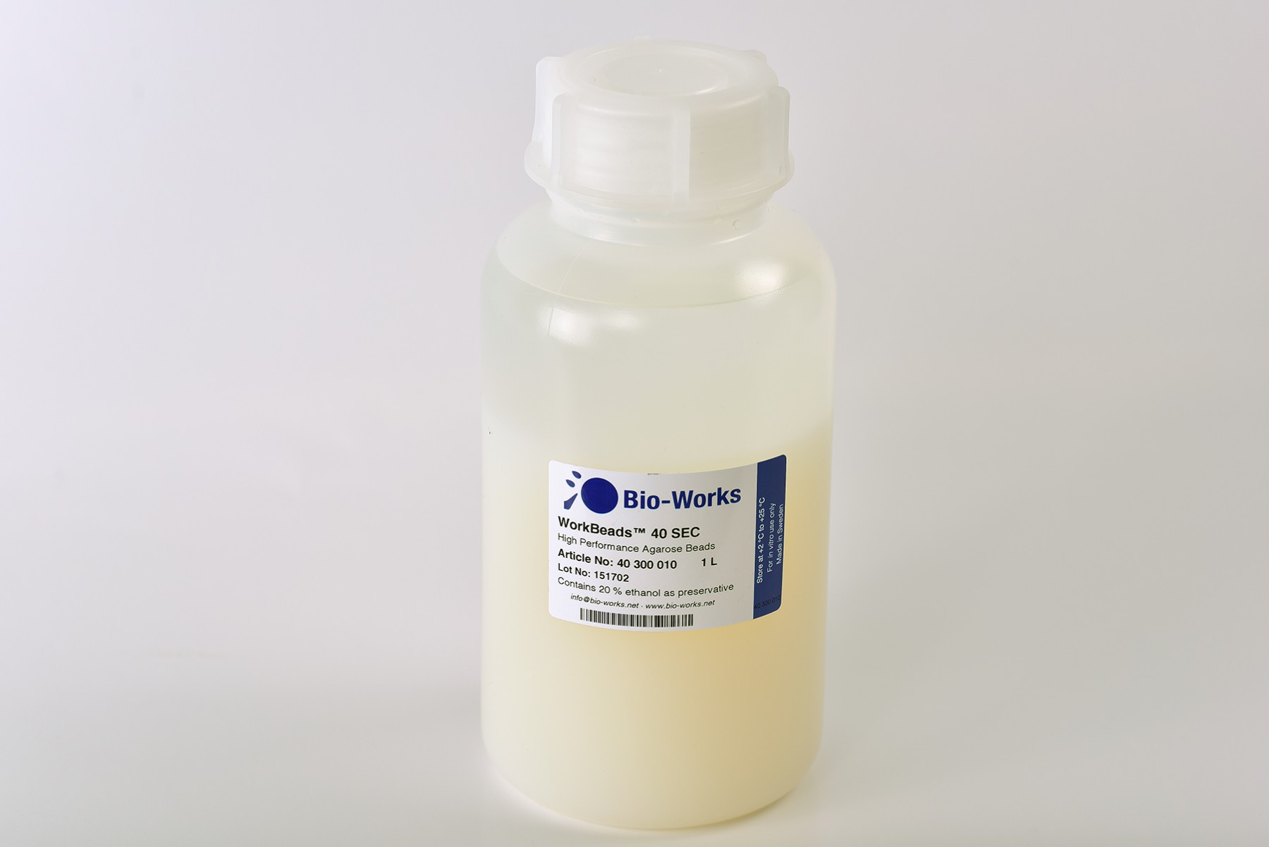 Bio-Works: Size Exclusion Media WorkBeads 40 SEC Bulk-Media 1L