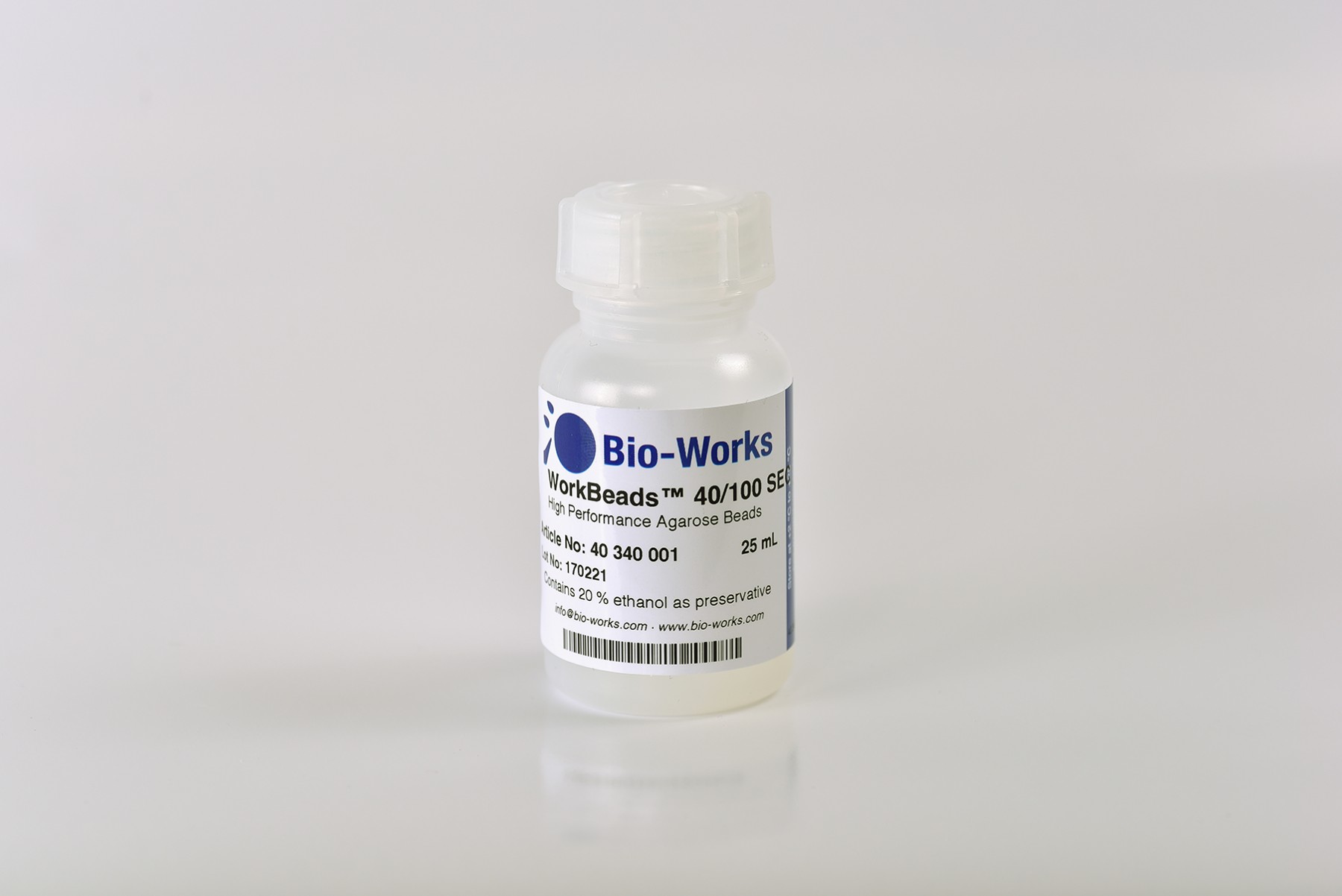 Bio-Works: Size Exclusion Media WorkBeads 40/100 SEC Bulk-Media 25ml
