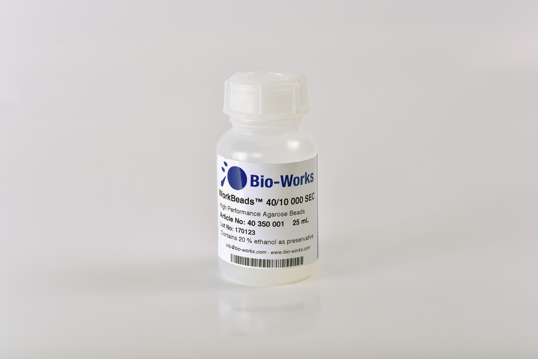 Bio-Works: Size Exclusion Media WorkBeads 40/10 000 SEC Bulk-Media 25ml