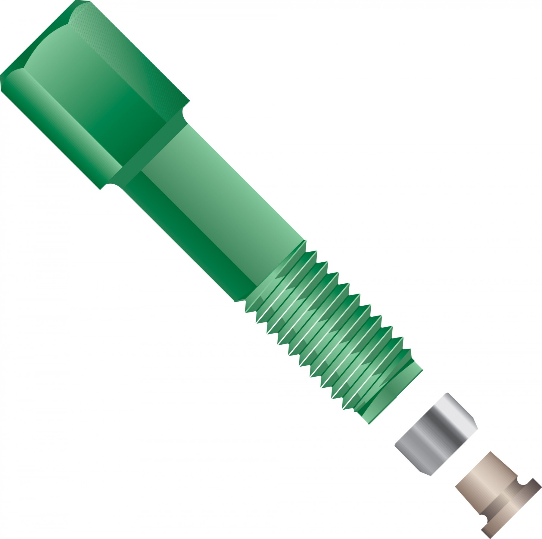 SuperFlangelessâ¢,  Fitting Nut, Long, 1/16" OD Tubing, 10-32 Flat Bottom,  PEEKâ¢, Green