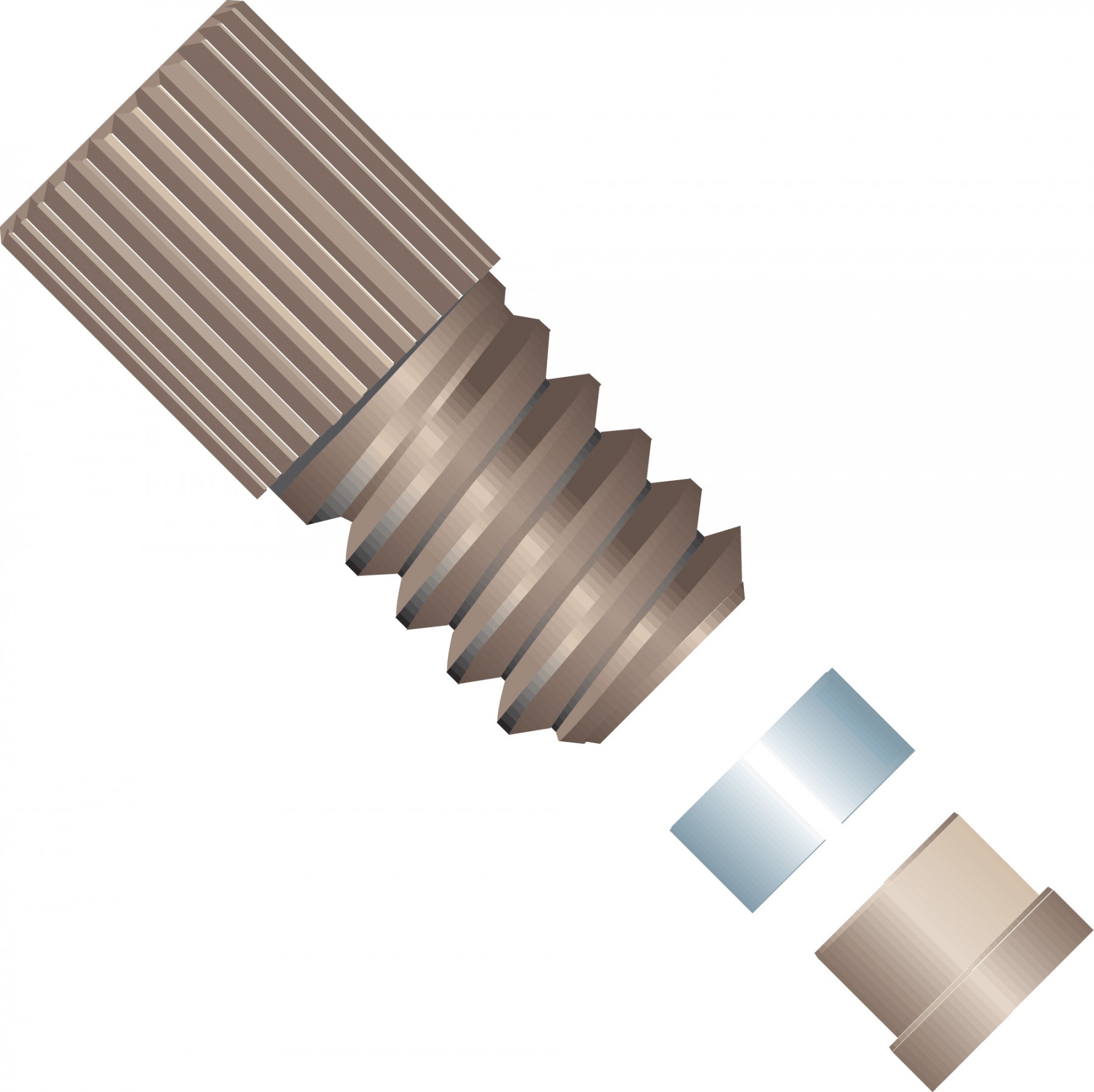 SuperFlangelessâ¢,  Fitting Nut,  1/16" OD Tubing, 6-32 Flat Bottom,  PEEKâ¢, Natural