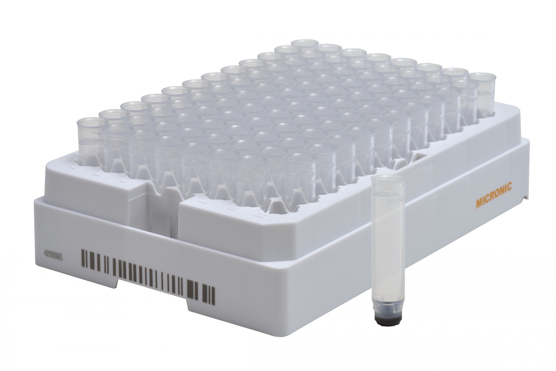 Micronics: 1.10ml 2D Data Matrix coded screw